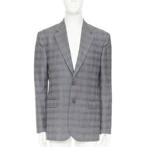 Versace Wool Silk Plaid Blazer